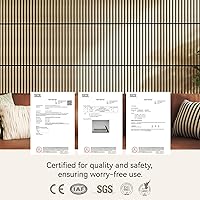 Vista 8 de Upick Paneles de pared acústicos plegables, paquete de 4 paneles de madera MDF de 48 x 12.6 pulgadas para pared, paneles de pared absorbentes