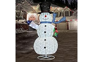 LED Lighted 5FT Snowy Christmas Snowman Decoration for festive occasions