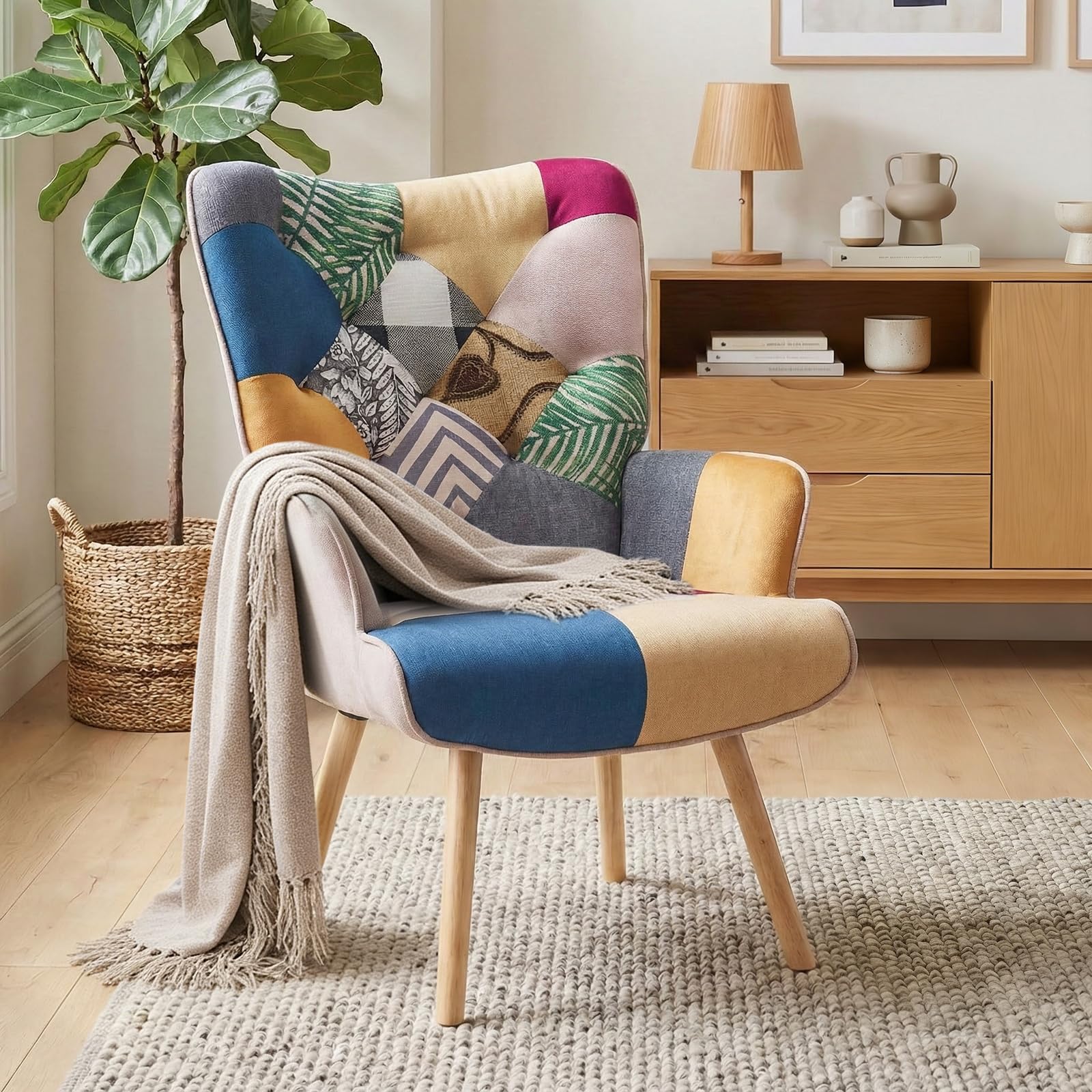 Joysoul Boho Patchwork Accent Chair