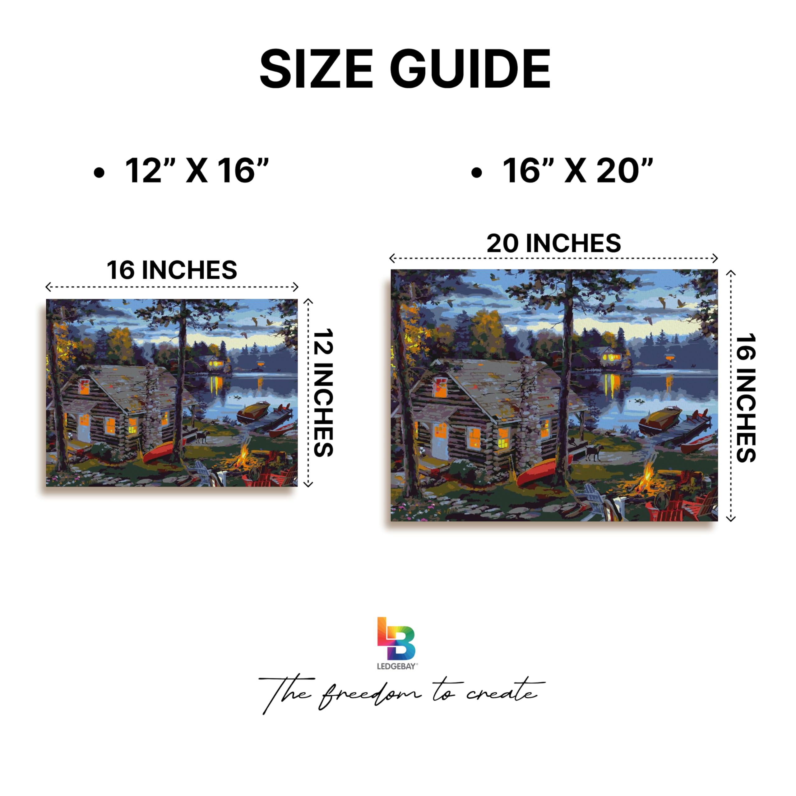 Ledgebay Kit de pintura por números para adultos, lienzo enmarcado para principiantes a avanzados, kit de pintura por números, incluye juego de pintura acrílica, pinceles y caballete de mesa (Life's