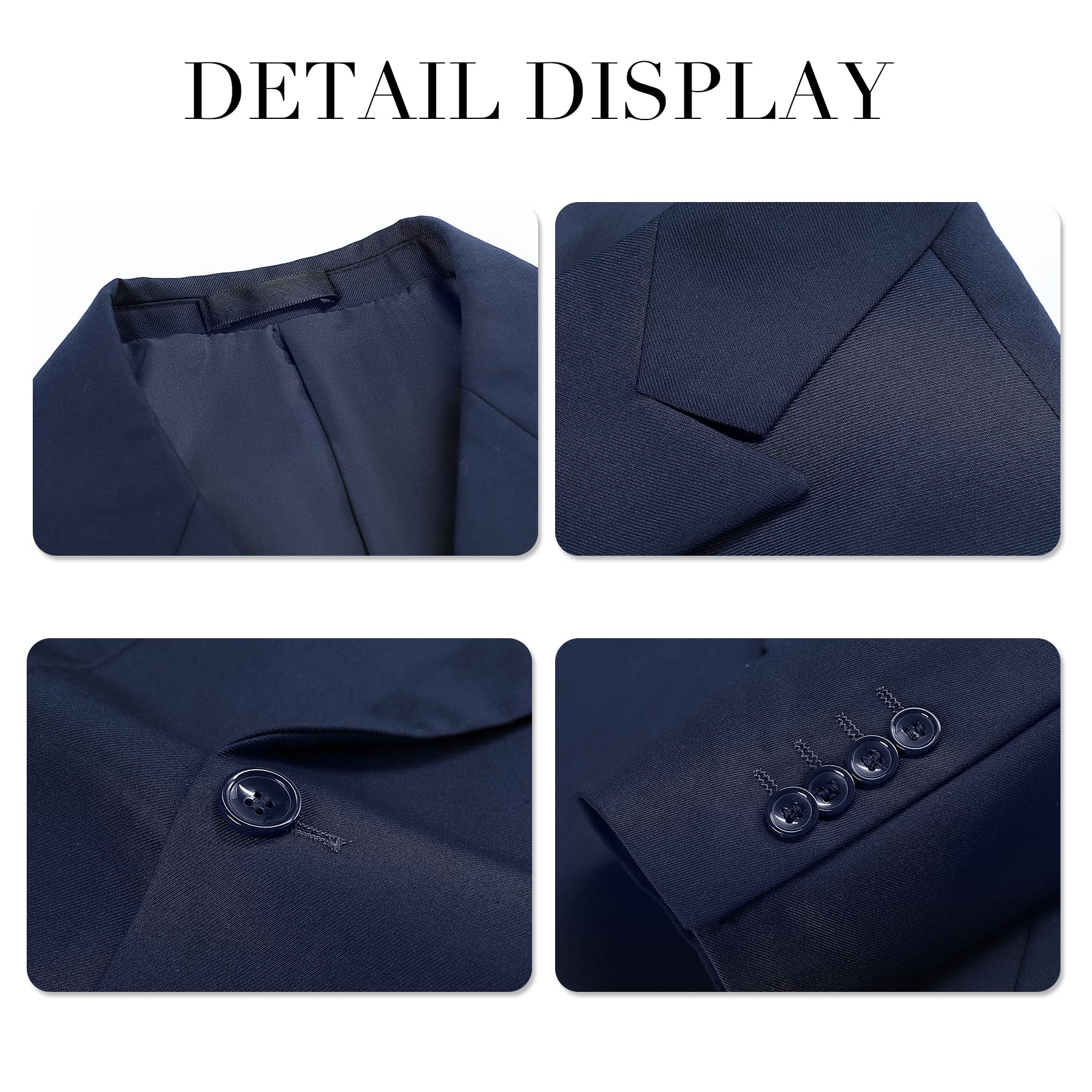 YFFUSHI Abito Uomo 2 Pezzi Regular Fit Doppiopetto Revers a Punta per Matrimonio Affari Giacca Pantaloni