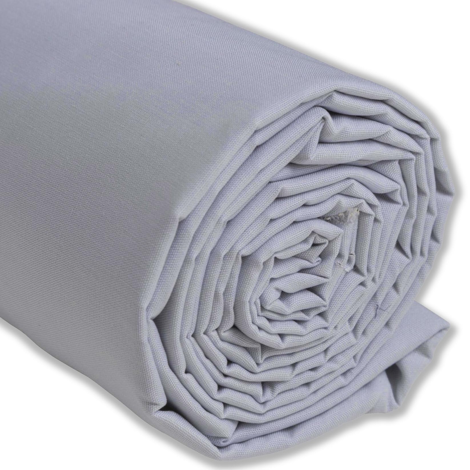 IPEA Popeline szara perła bawełniana tkanina - 200 cm x 150 cm - Made in Italy - tkanina metrowa do szycia, odzieży, pokrowców, dekoracji, akcesoriów, patchworku, jednobarwnego materiału do szycia