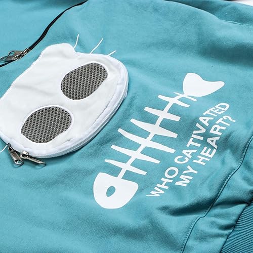 Miniatura 6 de BOMBAXCEIBA Bolsa de forro polar para mascotas, gato, pequeña, con capucha, soporte para llevar sudadera con bolsillo de canguro