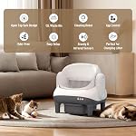 Automatique Cat Litter Box Self Cleaning pour les chats, Litiere Pour Chat Autonettoyan, Grand Top Entry Smart Litterbox avec APP Contrôle, tapis de pédale, sacs,15-Day Sans odorat, Boite de robot sans danger pour le chat, Bruit faible