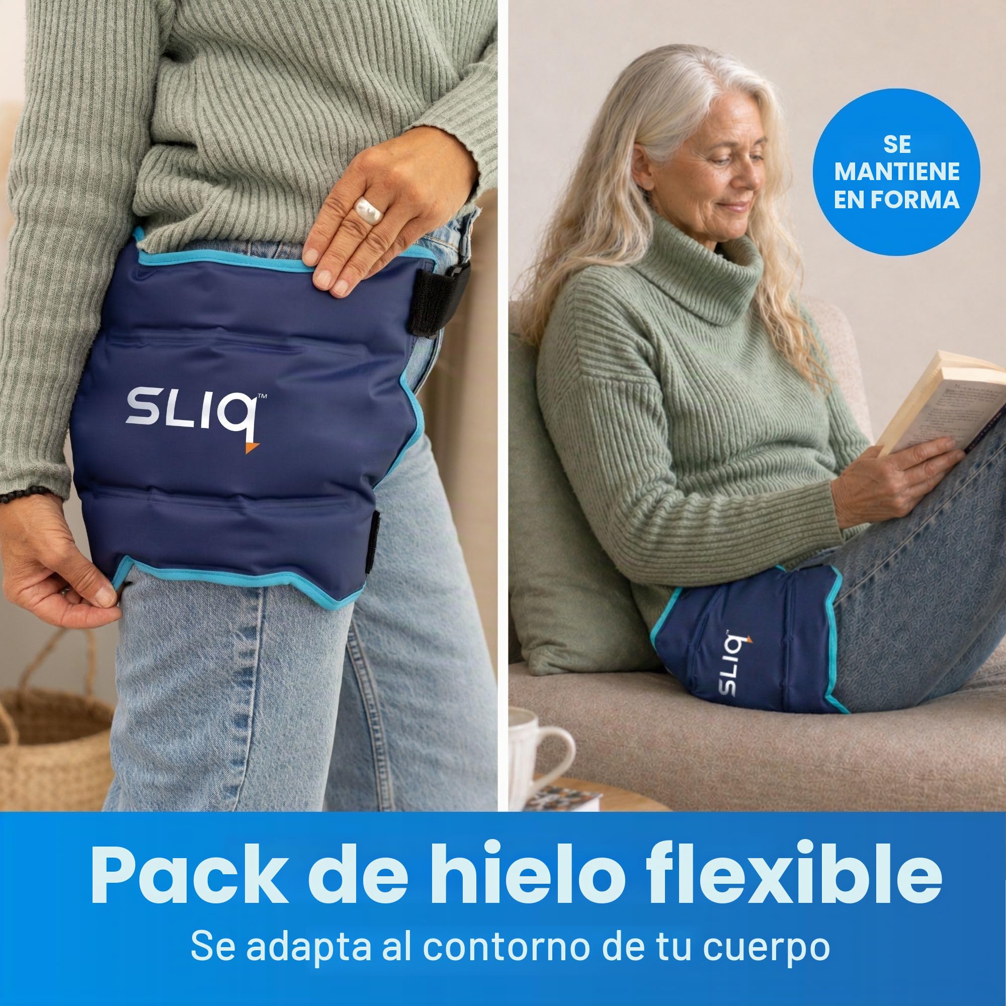 Sliq Kit de 7 piezas de cadera para personas mayores, suministros de repuesto de recuperación total después de la cirugía, kit de reemplazo de cadera después de la cirugía con bolsa de hielo