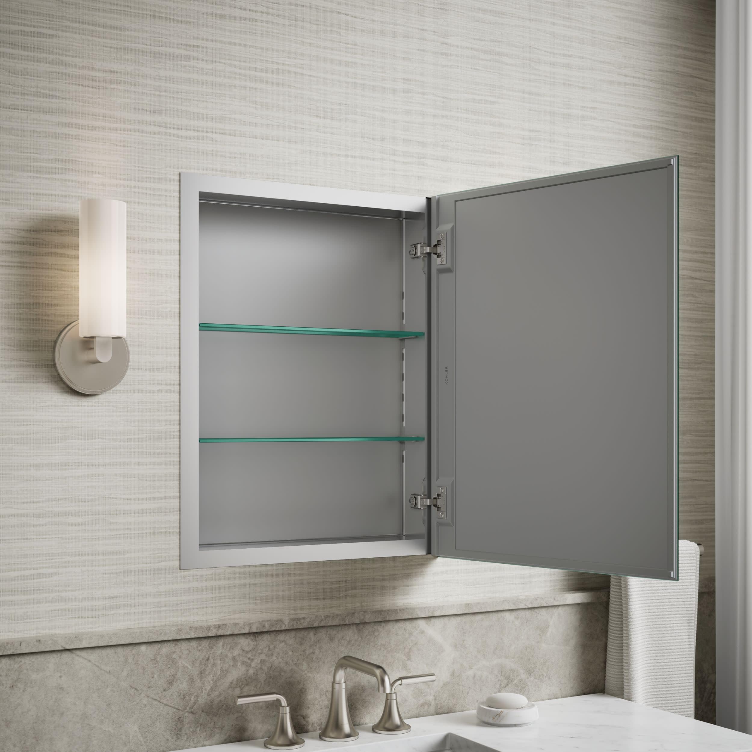 KOHLER Embark Slim - Botiquín Rectangular de Aluminio de 50,8 x 66 cm