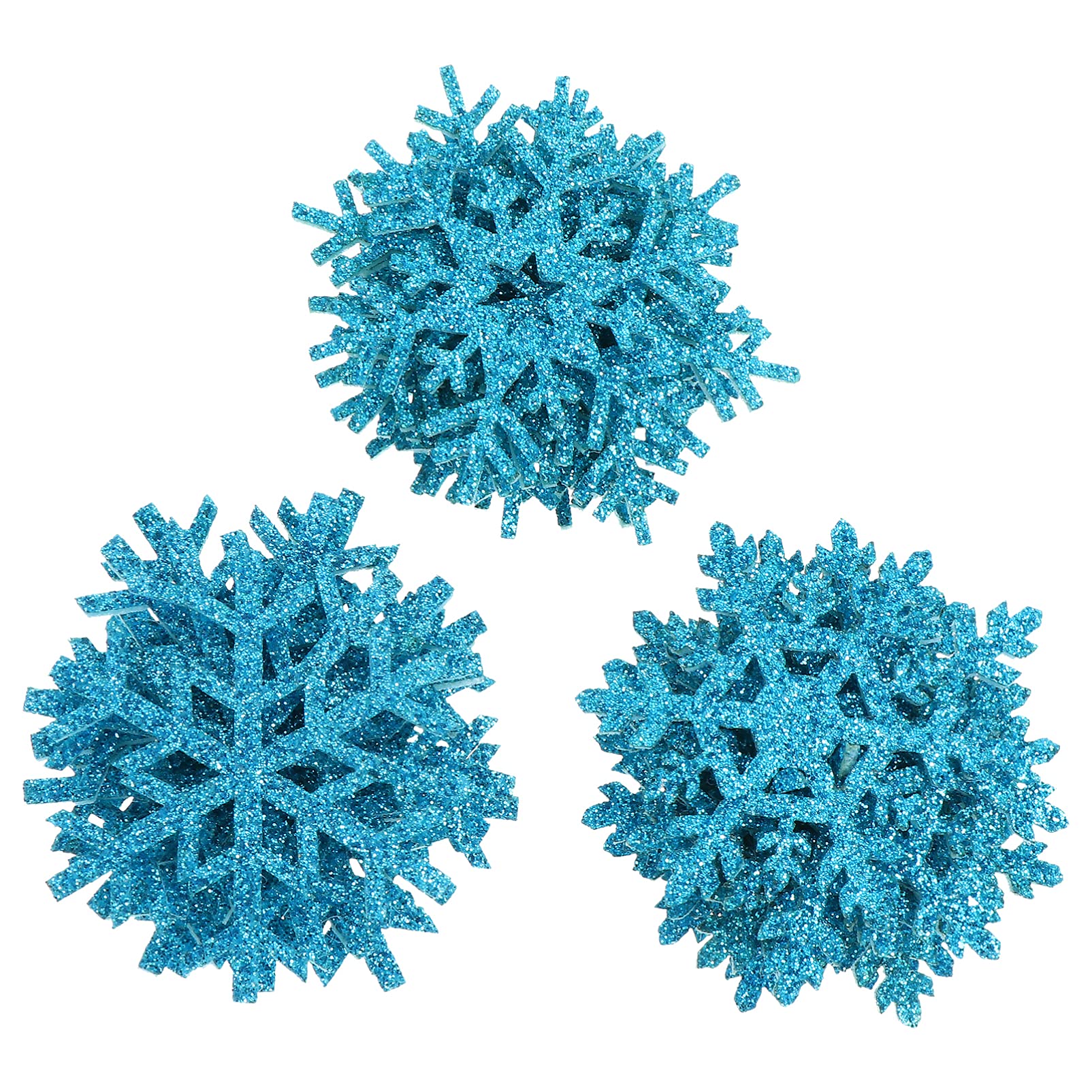 EXCEART 30pcs Snowflake Stickers Christmas Iron on Patch Iron on Appliques for Fabric Hand Decor Sew on Patches Homemade Stickers Vintage Wedding Decor DIY Flash Stickers Cloth Self Made