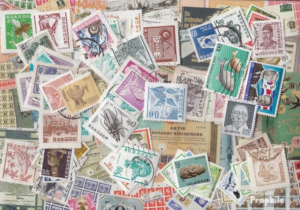 Sud-Corea 500 diversi Francobolli (Francobolli per i collezionisti)