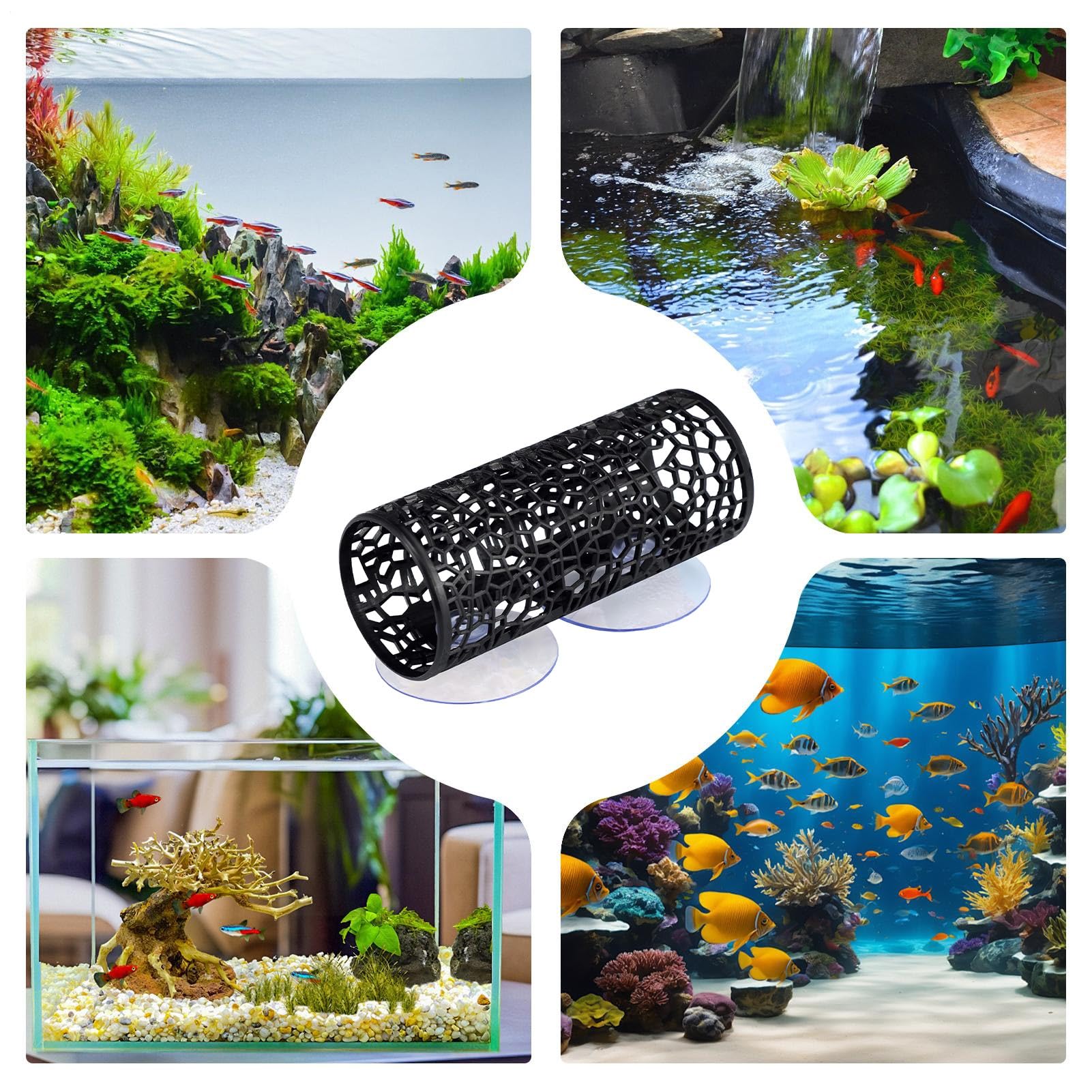 para Bettas,Pequeño Refugio Seguro de succión para decoración de Acuario - Decoración de Hábitat para Gambas,para Dormitorio, Apartamento, Oficina, Mascotas Acuáticas, Cíclidos, Cangrejos de Río — view 4