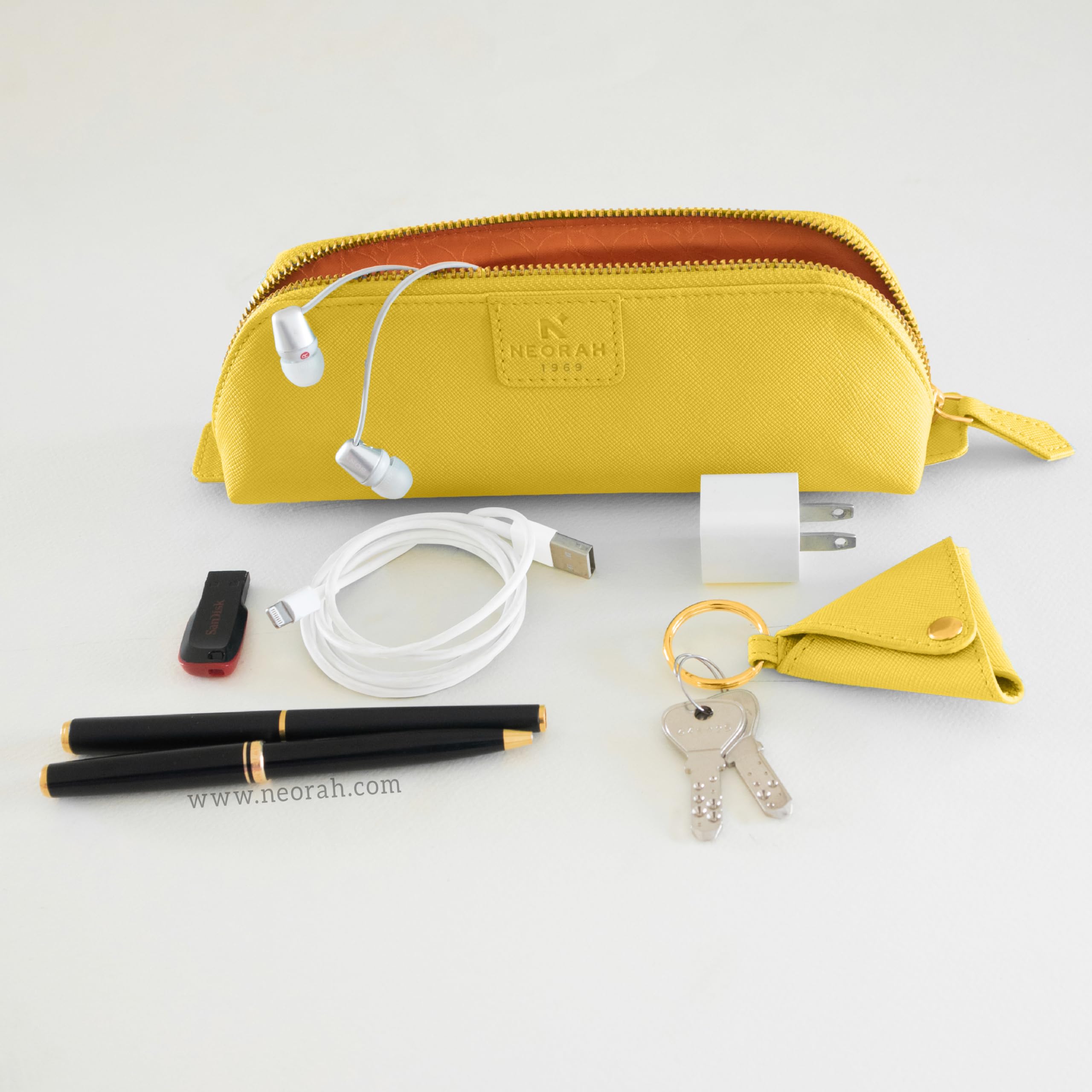 NEORAH - Pen case Pencil case Vegan Leather Large Capacity Portable Zipper Pen Pouch for Office School & College - Image 4