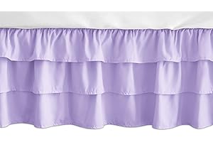 Sweet Jojo Designs Solid Lavender Baby Crib Bed Skirt