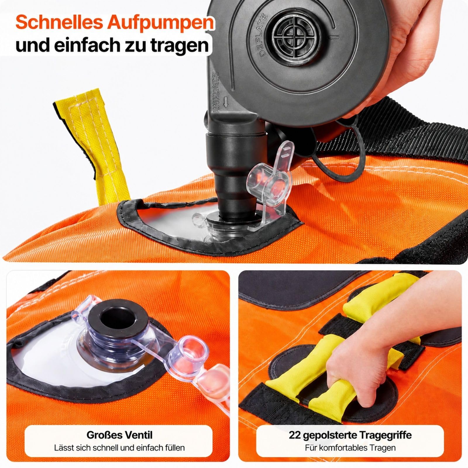 Aufblasbares Schleppsofa Tube für 1 bis 4 Personen, Boot Towable Tube für Wassersport
