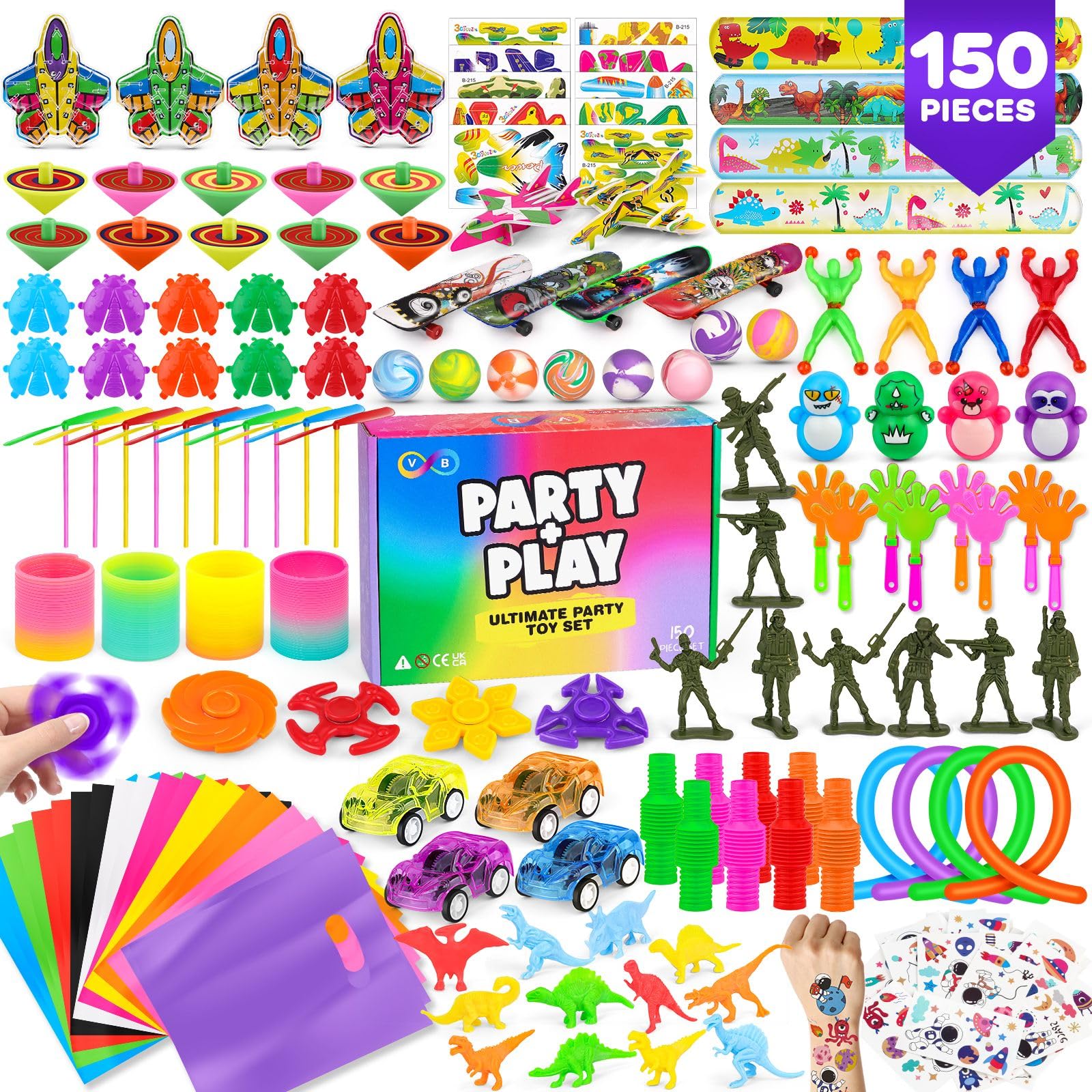 V B Party + Play Party Bag Fillers for Kids Pack of 150pc