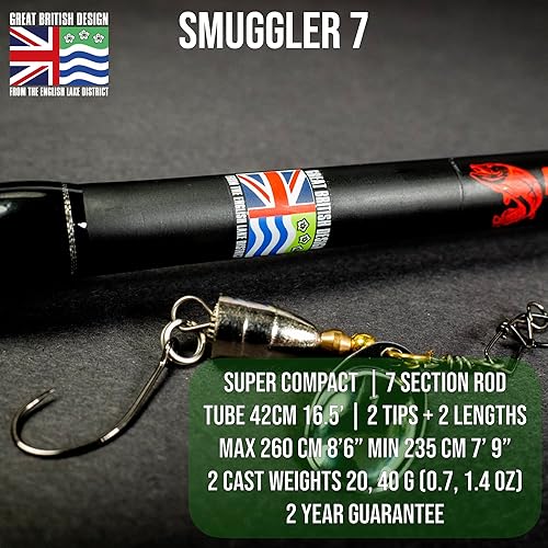 Miniatura 3 de Rigged and Ready Smuggler Series Travel Fishing Rods. 4 Unique Super Compact Multi-function Rod lengths, with 2 or 4 tips for Active Travel Anglers