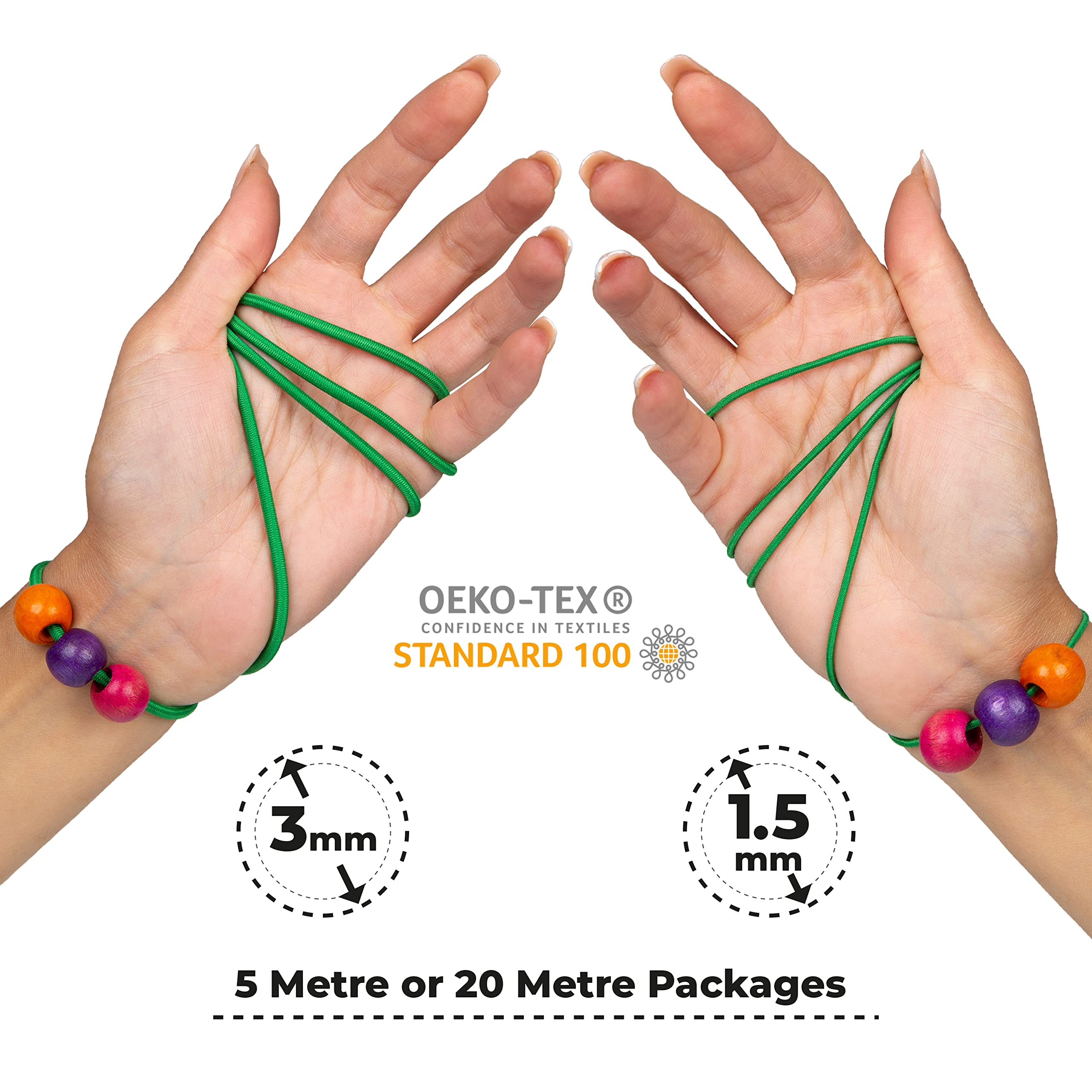 Shelver Premium Elastic Cord, 3mm Green, 20m, Z3 - Green, 3mm - 20 metre - Image 4