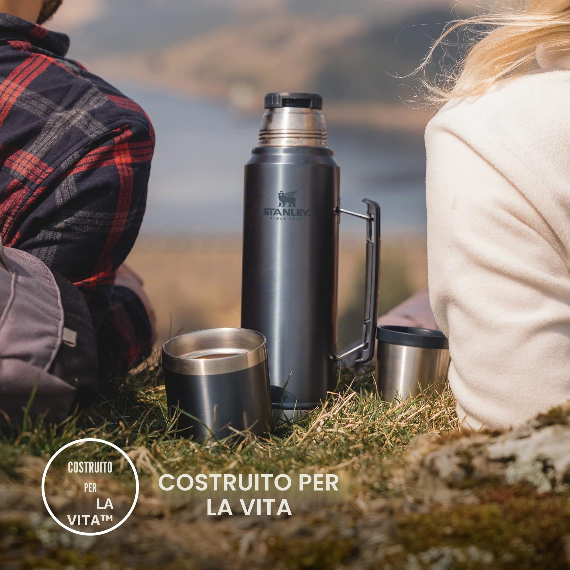 Stanley Classic Legendary Thermos 1L - Mantiene La Temperatura 24 Ore (Caldo/Freddo) - Borraccia Termica - Senza BPA - Acciaio Inox - Termos - Nightfall