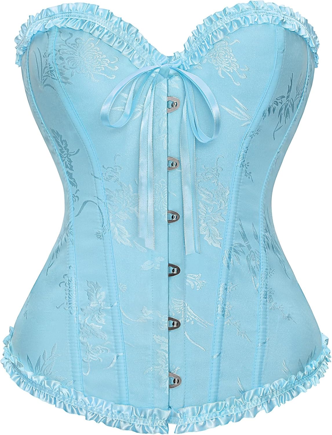 WHIPPY Women's Bustier Corset Tops for Women Lace Up Boned Overbust Bustier Shapewear Lingerie Top Waist Training Corset