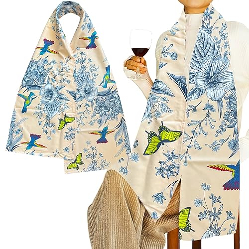 Miniatura 7 de Baberos para adultos, bufanda para mujeres que comen, alternativa digna al babero para adultos mayores reutilizables, para adultos mayores, lavable,