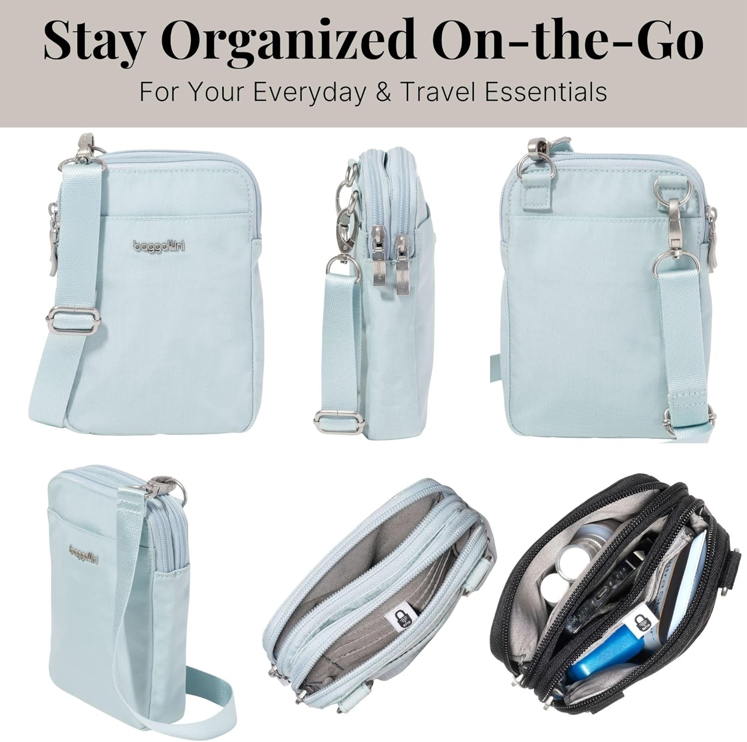 Baggallini Women's Modern Take Two Rfid Crossbody