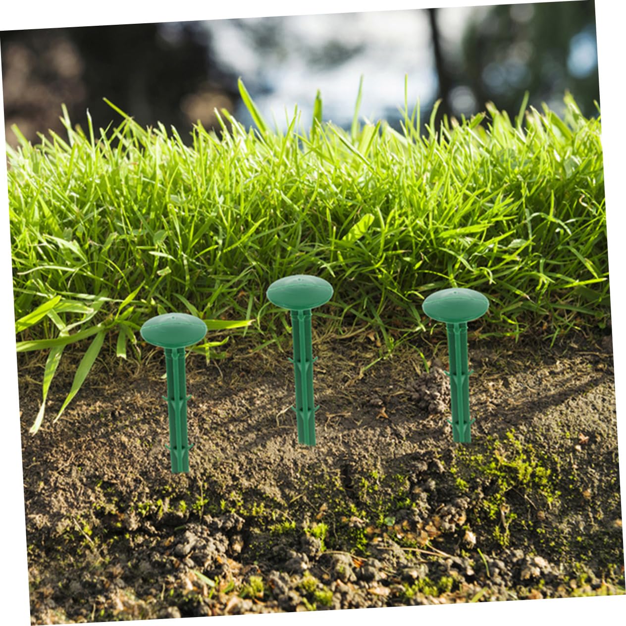 Piquets de Fixation pour Jardin en Plastique Vert 150 Pièces