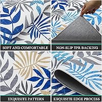 Vista 4 de Bsmathom Juego de 3 alfombras de cocina boho, juego de alfombras y tapetes de cocina estilo casa rural, antideslizantes, lavables, alfombras