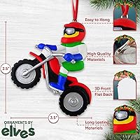 Vista 3 de Adorno personalizado de bicicleta 2024 – Adorno de motocicleta y moto de cross para árbol de Navidad