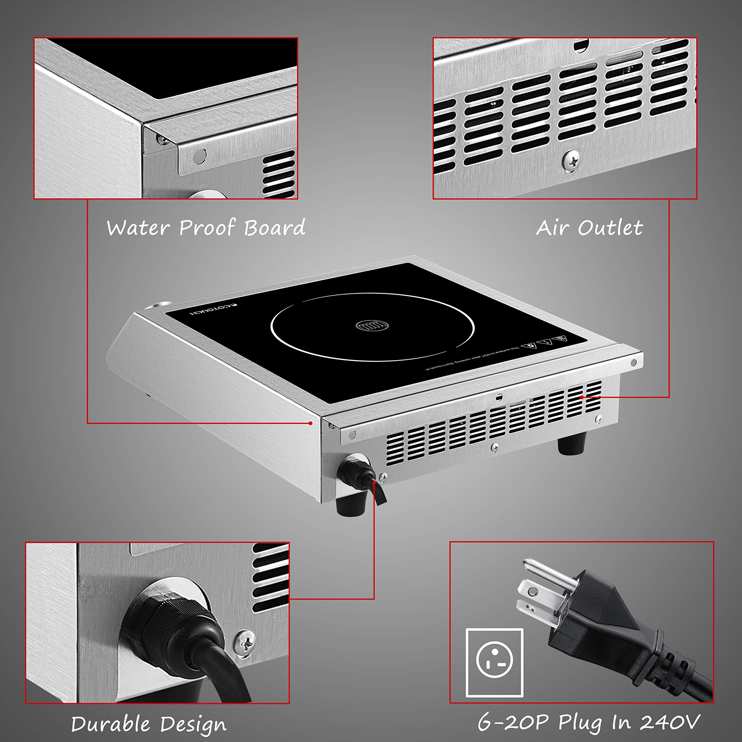 Portable Induction Cooktop, ECOTOUCH Countertop