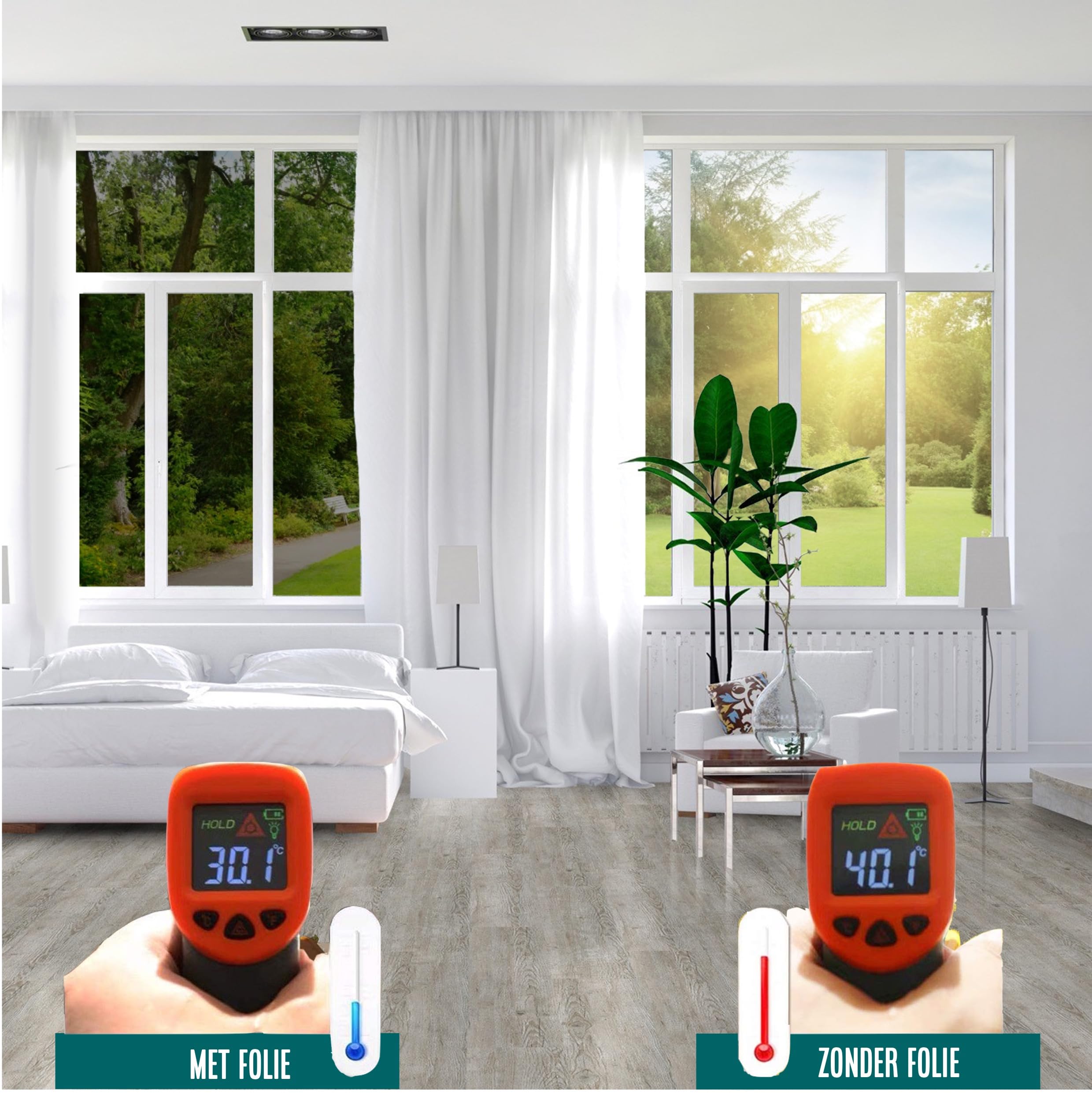 Película de ventana de protección solar y aislante HR+ HR++ o HR+++ - Tinte 39% (60x200)