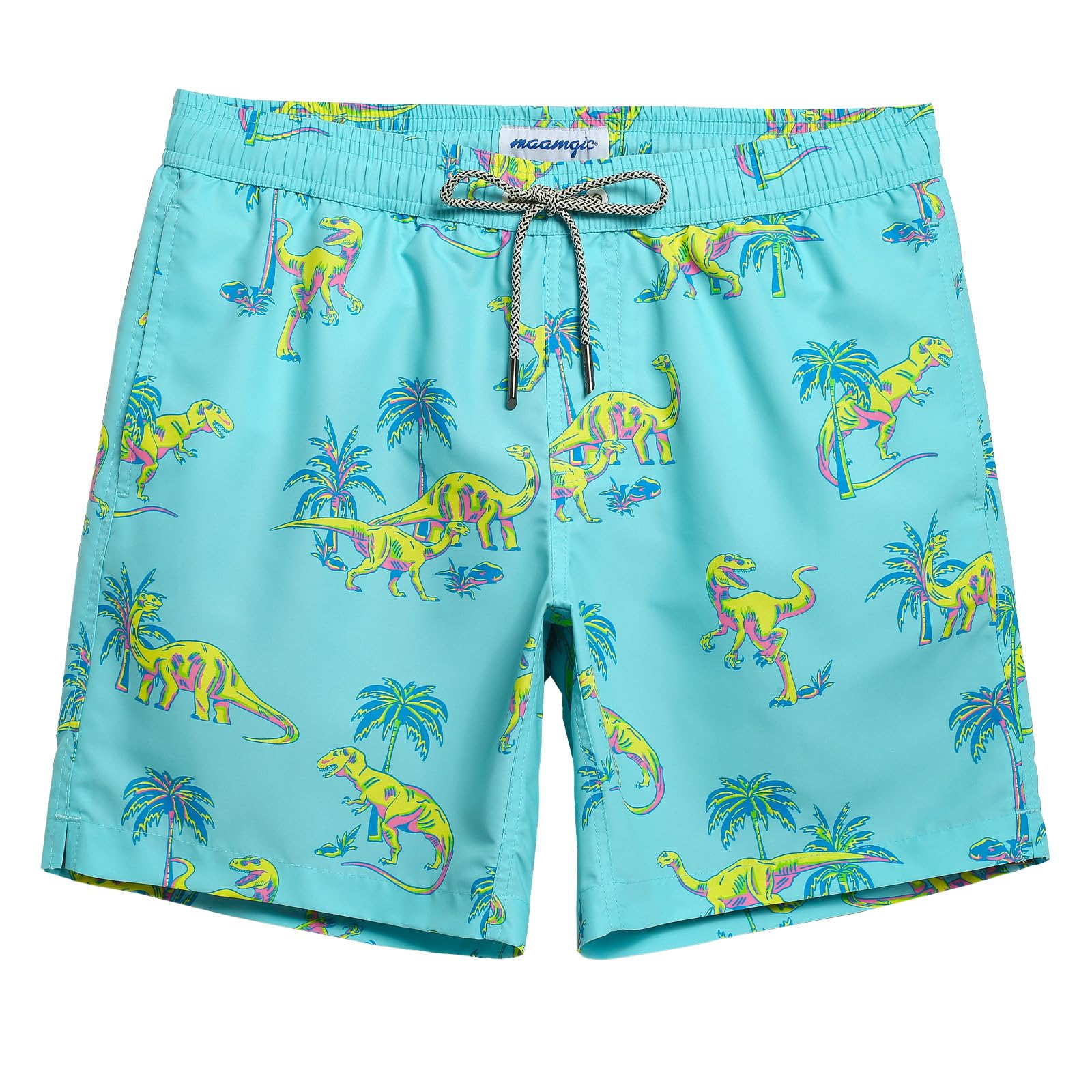 maamgic Mens Swim Trunks Quick Dry Swim Shorts with Mesh Lining Funny Swimwear Bathing Suits 7inch