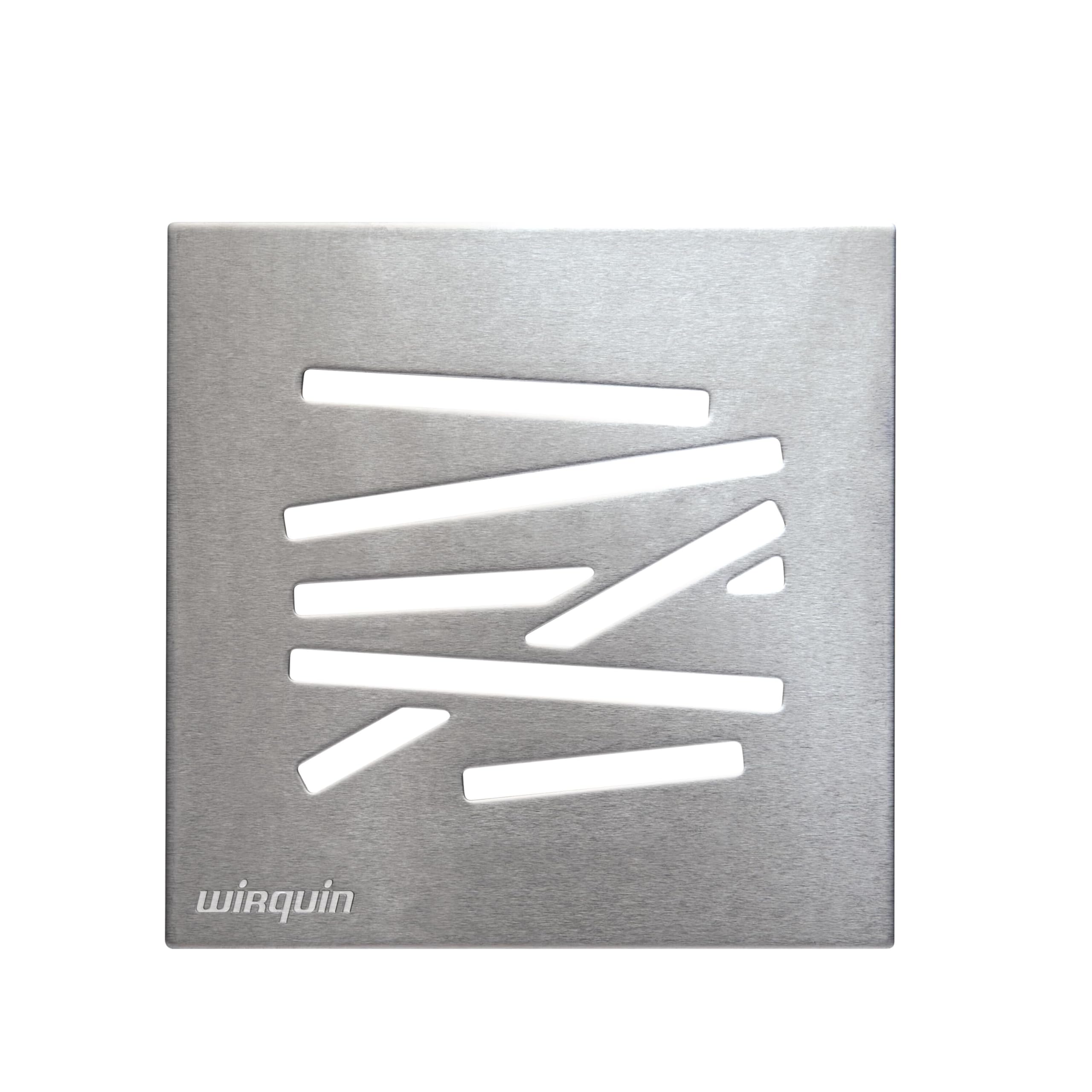 Wirquin 30723966 Bonde à chaper Slim extra plate avec platine et bâche d'étanchéité, gris