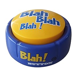 Talkie Toys Products Blah Button - 12 Hilarious Blah Sayings - Talking Toy for Stress Relief & Laughs - Funny Gift & Stocking Stuffer