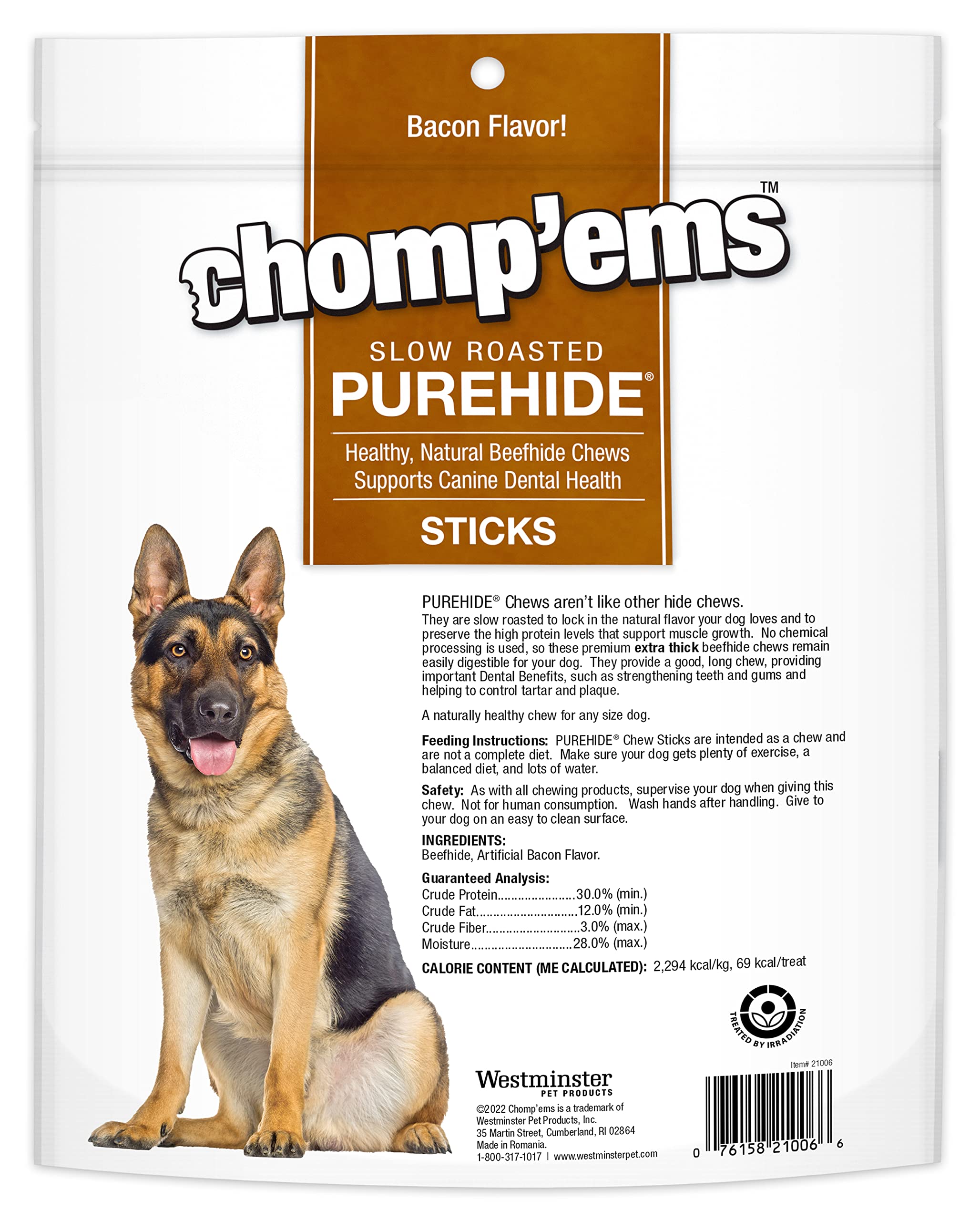 Amazon.com : Chomp'ems Purehide Sticks Healthy Natural