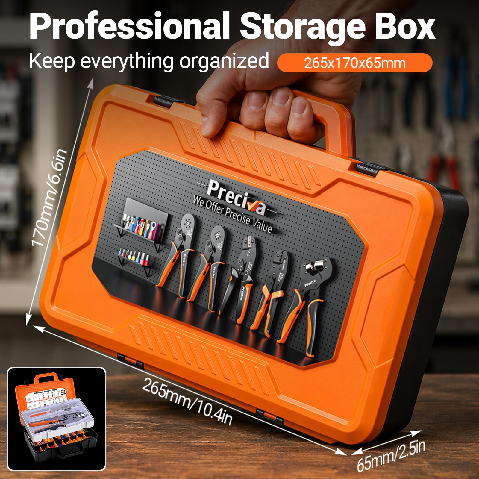 Preciva 6PCS Crimping Tool Set with 230PCS Connecting Accessories — Amazon image 7