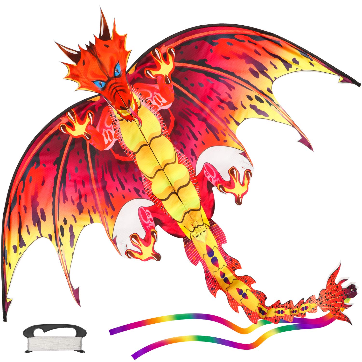 Maliton Dinosaur Kites, Kites for Kids & Adults, Easy to Fly for Beach Games Outdoor Activities, Best Gift to Create Precious Memories with Family & Friends