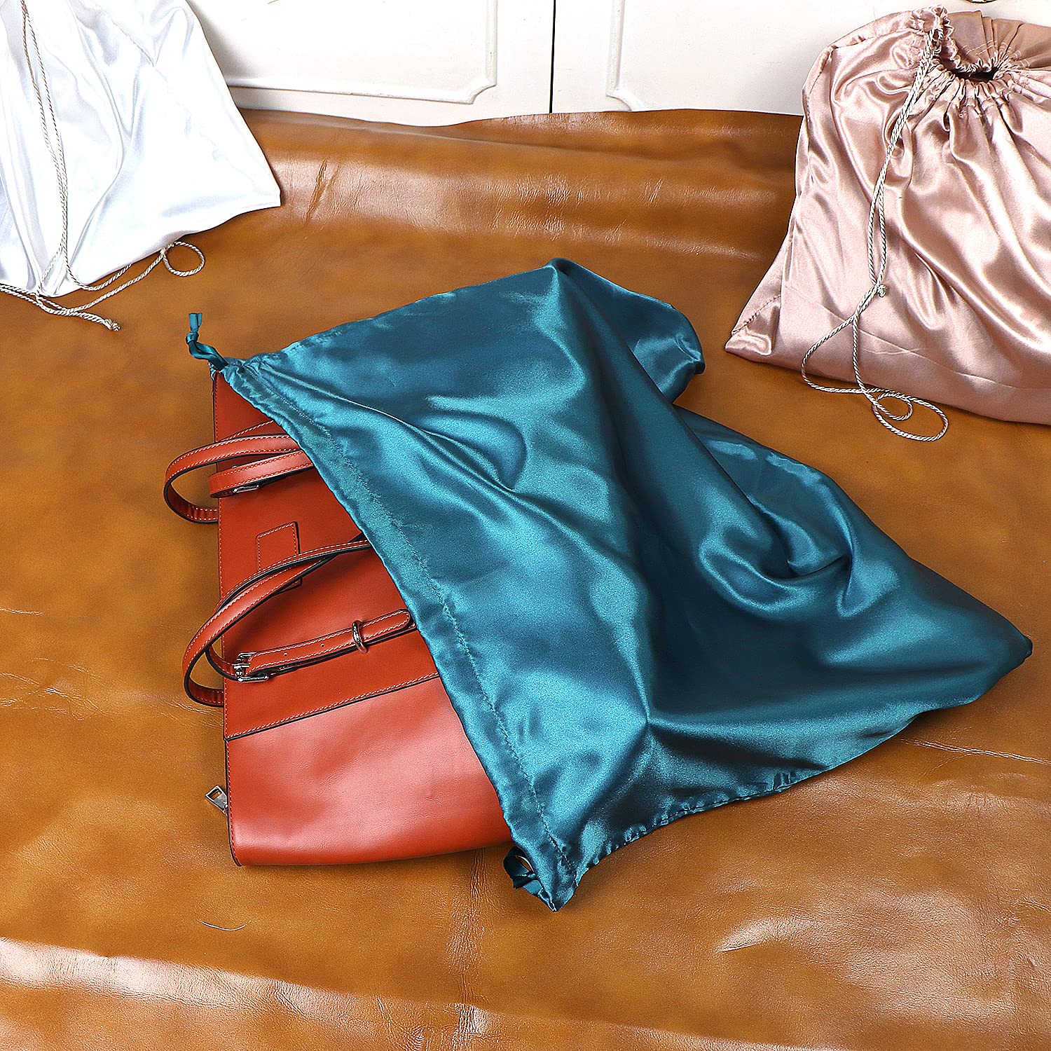 6 Housses De Protection En Soie - Sacs Anti-Poussière Pour Sacs à Main Et Accessoires