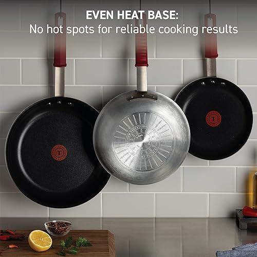 Miniatura 22 de T-fal - Sartén antiadherente de titanio con tapa segura para lavavajillas