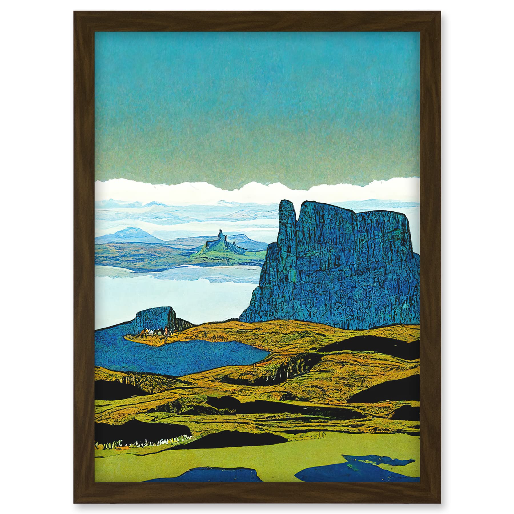 Doppelganger33 LTD The Storr Isle Of Skye Scottish Landscape Artwork Framed A3 Wall Art Print