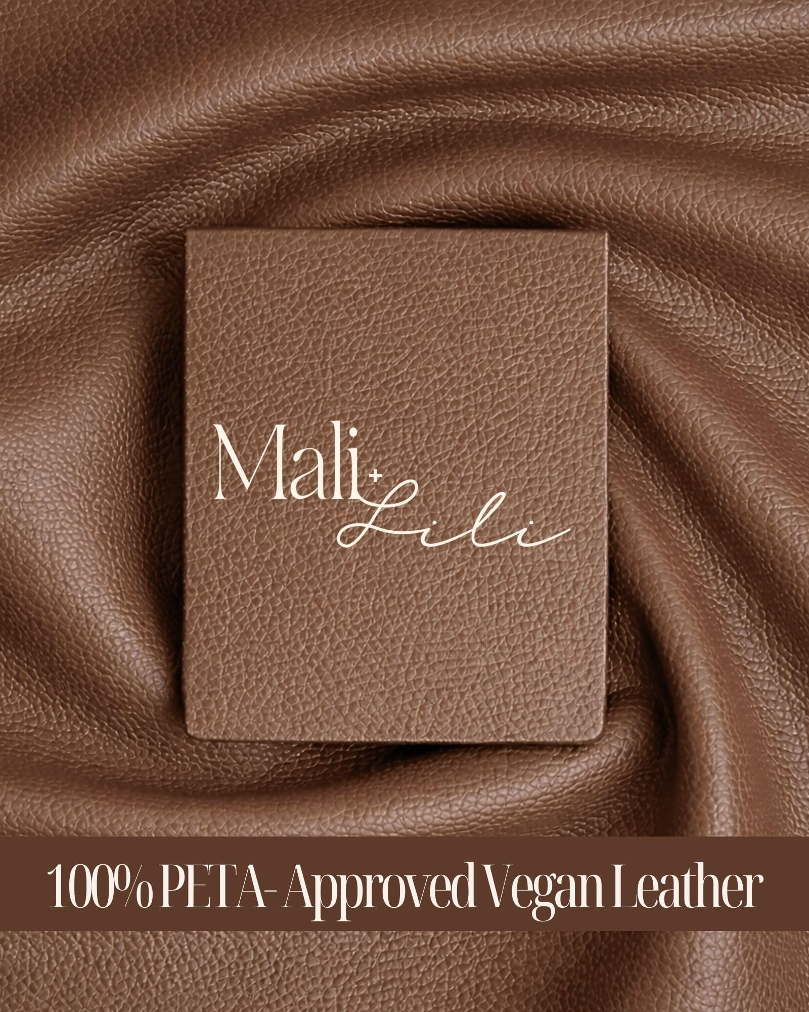 Mali+Lili Lola Beauty Bag Duo, Vegan Leather Makeup Bag Set