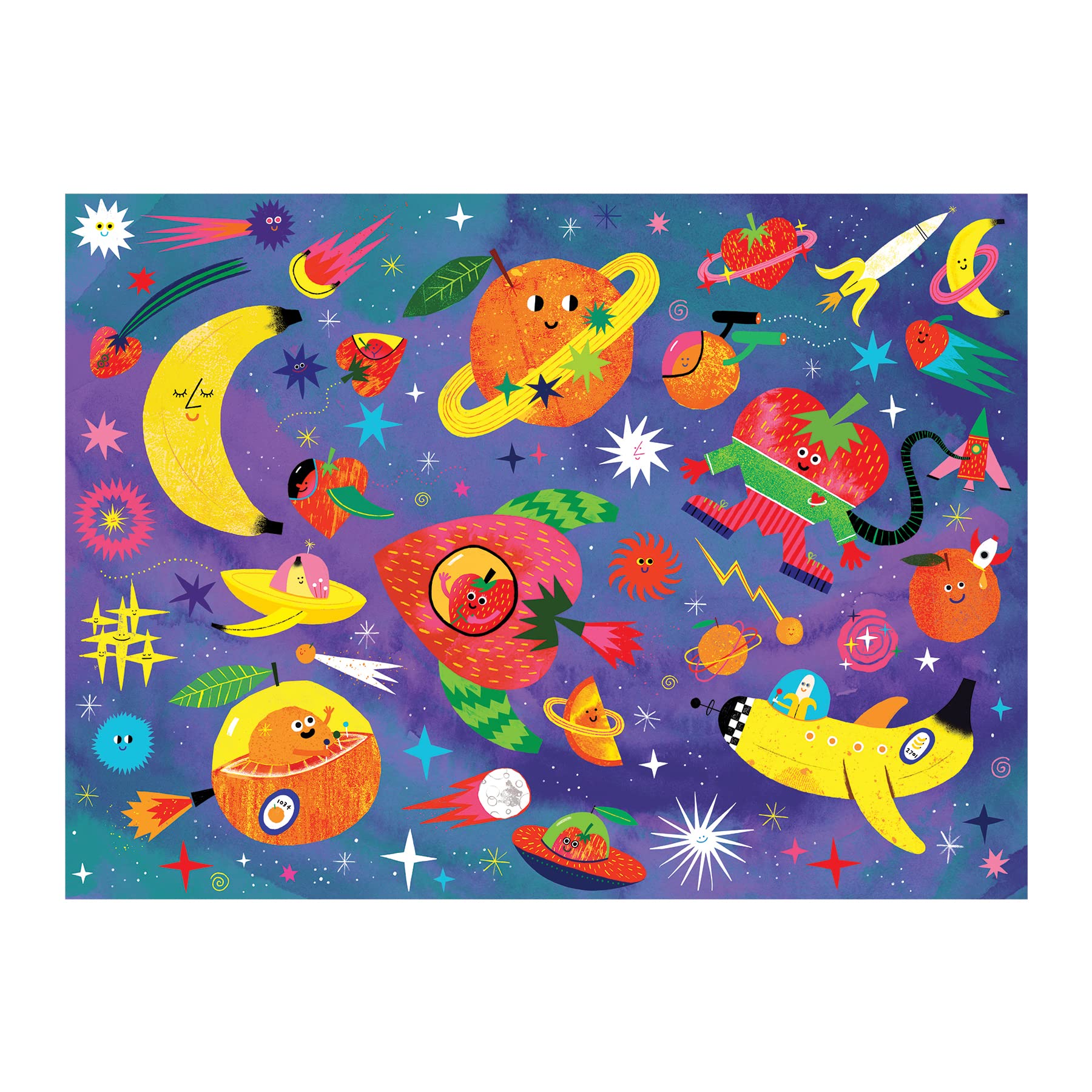 Mudpuppy Cosmic Fruits Scratch and Sniff Puzzle from Mudpuppy - 60 Piece Jigsaw Puzzle with 6 Shaped Pieces, Features Colorful Illustrations, 3 Out of This World Fruity Scents, Ages 4+ - Image 5