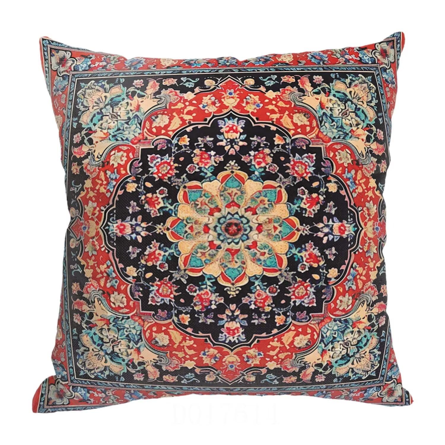 Fundas Cojines SuavesRojo Fundas Cojines Cuadradas Suaves Funda Almohada Cojines Suaves Sillas Jardin para Oficina Jardín Cama Sofá Banco Interior o Exterior Juego de 4 Funda Cojin Bohemia mu-390
