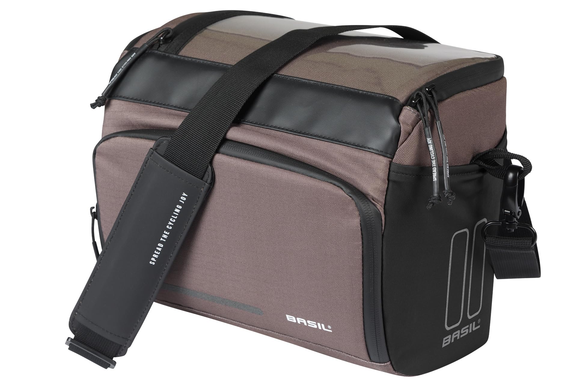 Basil Move Lenkertasche KF - 7-8L - Recyceltes Polyester Bag - Braun