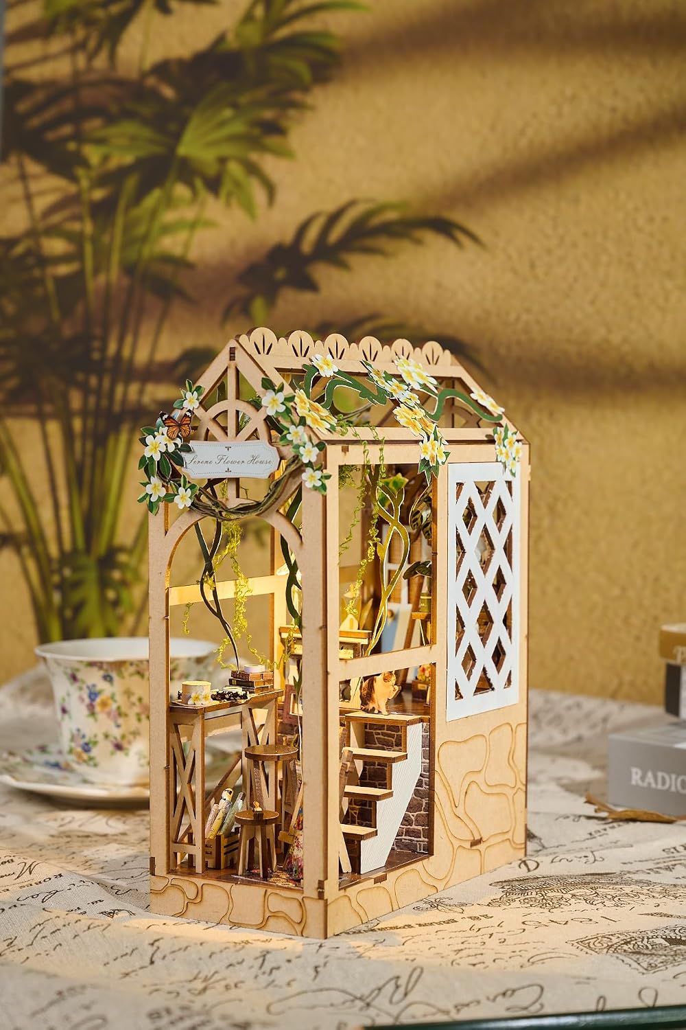 Serene Flower House DIY Fantasy Book Nook Kit