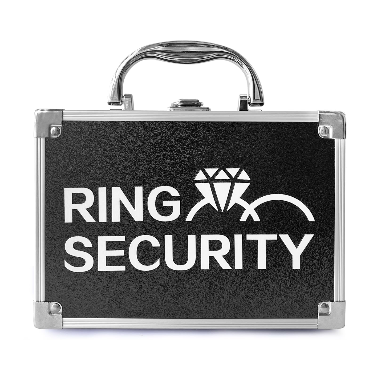 Ring Security Case Mallette compacte en aluminium avec rembourrage en mousse Noir 20 x 14 x 9 cm