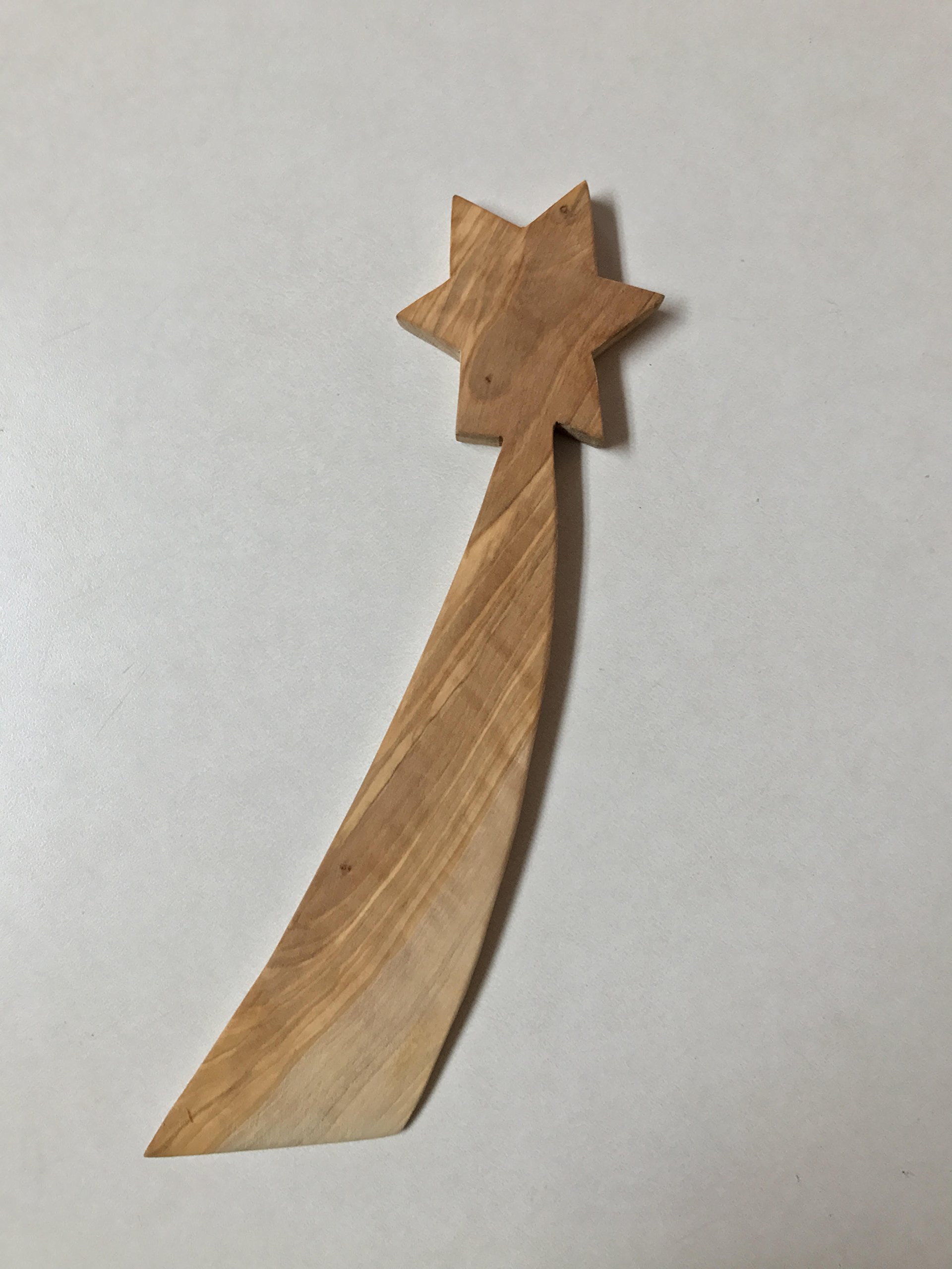 Olive Wood Spatula, Star-Design