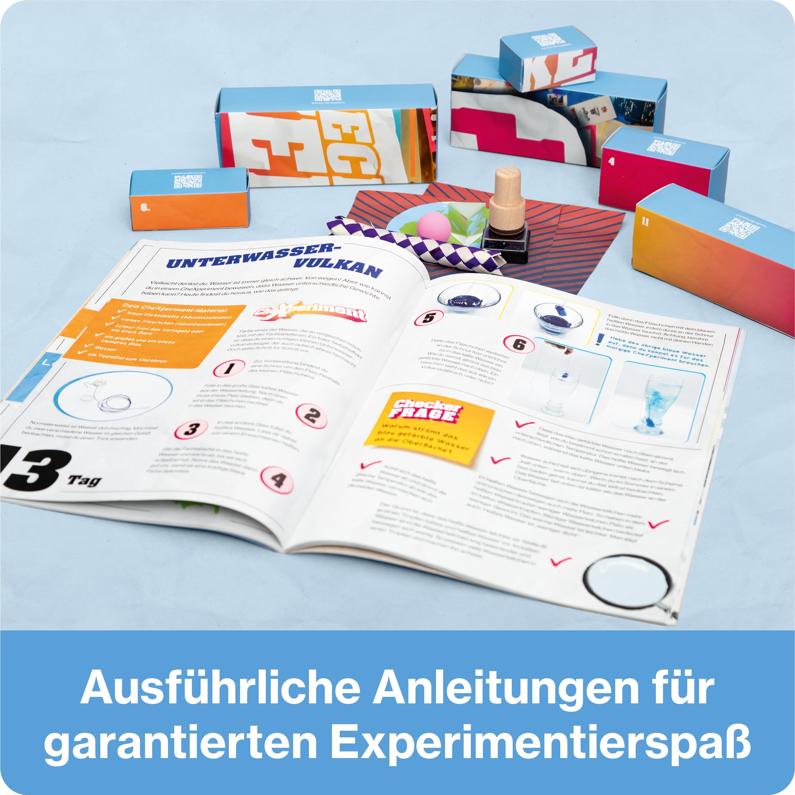 FRANZIS 67220 – Calendario dell'Avvento CheXperiment: accetta la sfida! 24 esperimenti per l'Avvento con Checker Tobi!