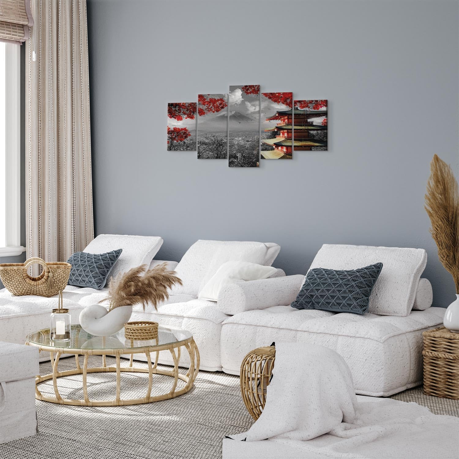 Amazon.com: artgeist Canvas Wall Art Print Japan Landscape 40x20