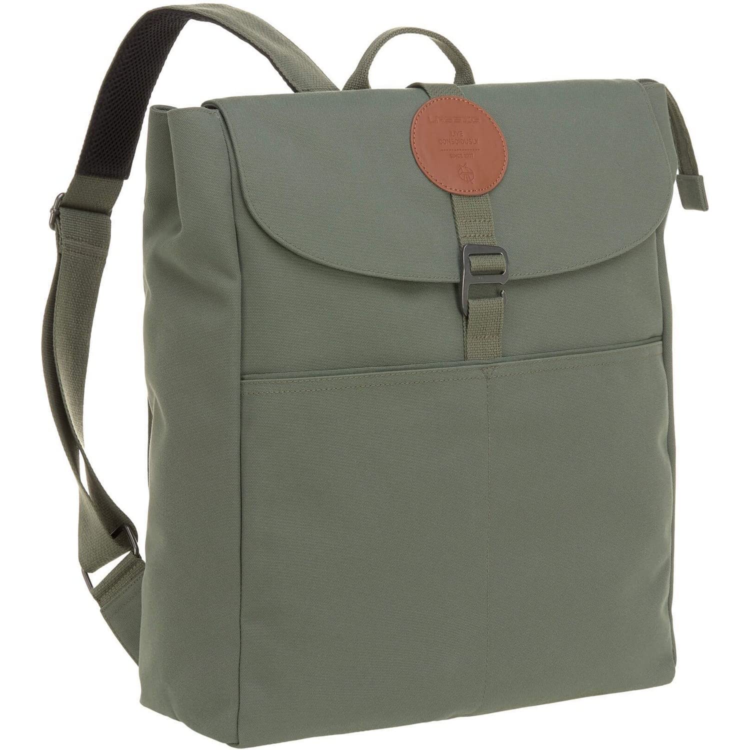 LÄSSIG Baby Wickelrucksack Wickeltasche Babytasche stylische Tasche inkl. Wickelzubehör/Backpack Adventure, Olive