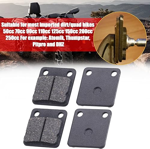 Miniatura 4 de Almohadillas de freno de disco traseras, ATV Go Kart, zapatas de freno de disco compatibles con ATV Quad Dirt Pit Bike Go Kart Dune Buggy 50cc