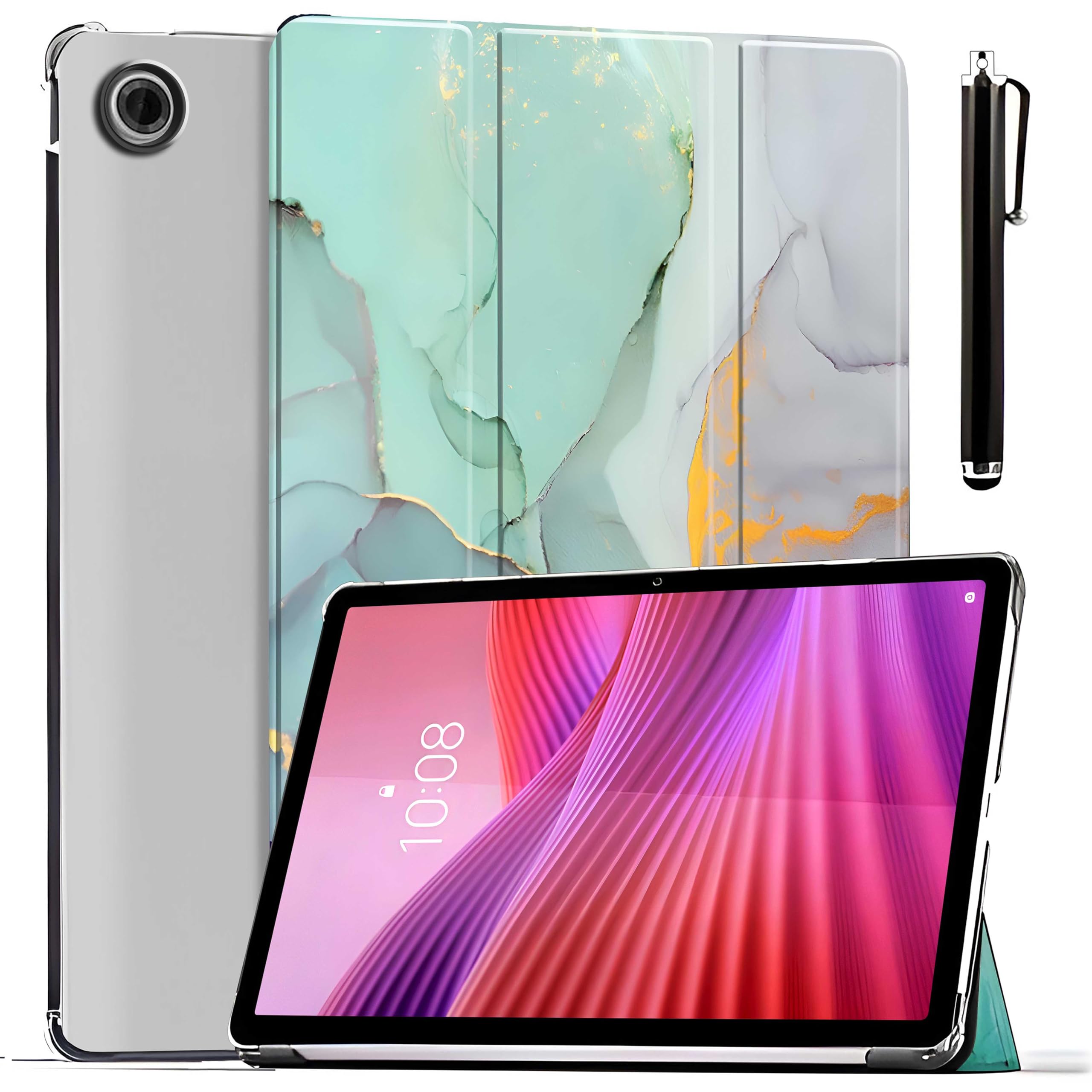 ProElite Case Cover for Lenovo Tab 10.1 inch 2025 Case, Smart Flip Case Cover for Lenovo Tab 10.1 inch 2025 Case Cover Translucent Back with Stylus Pen [Auto Sleep Wake Feature], Black — Amazon image 9