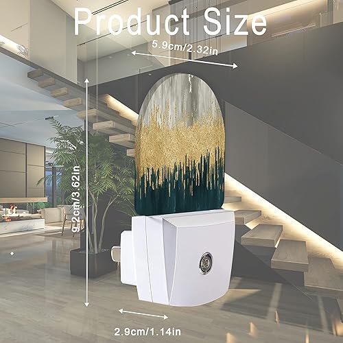 Miniatura 2 de AOWULA Luz nocturna con cubos degradados negros y grises, luces nocturnas enchufables a la pared para dormitorio de niños y niñas, lámpara LED